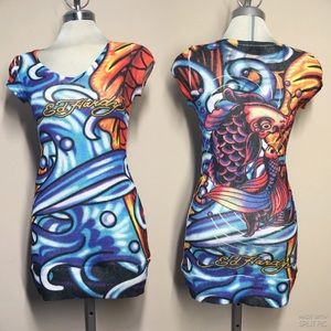 Ed Hardy, Multicolour Stretch Dress,